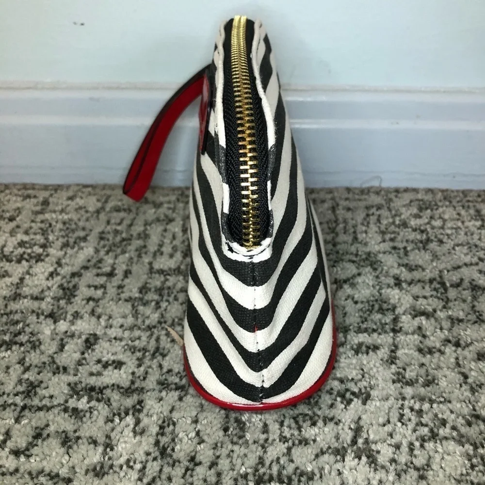 Sephora Black & White Striped Cosmetic Bag